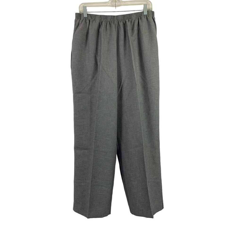 Alfred Dunner Women's Dark Grey Casual Pants